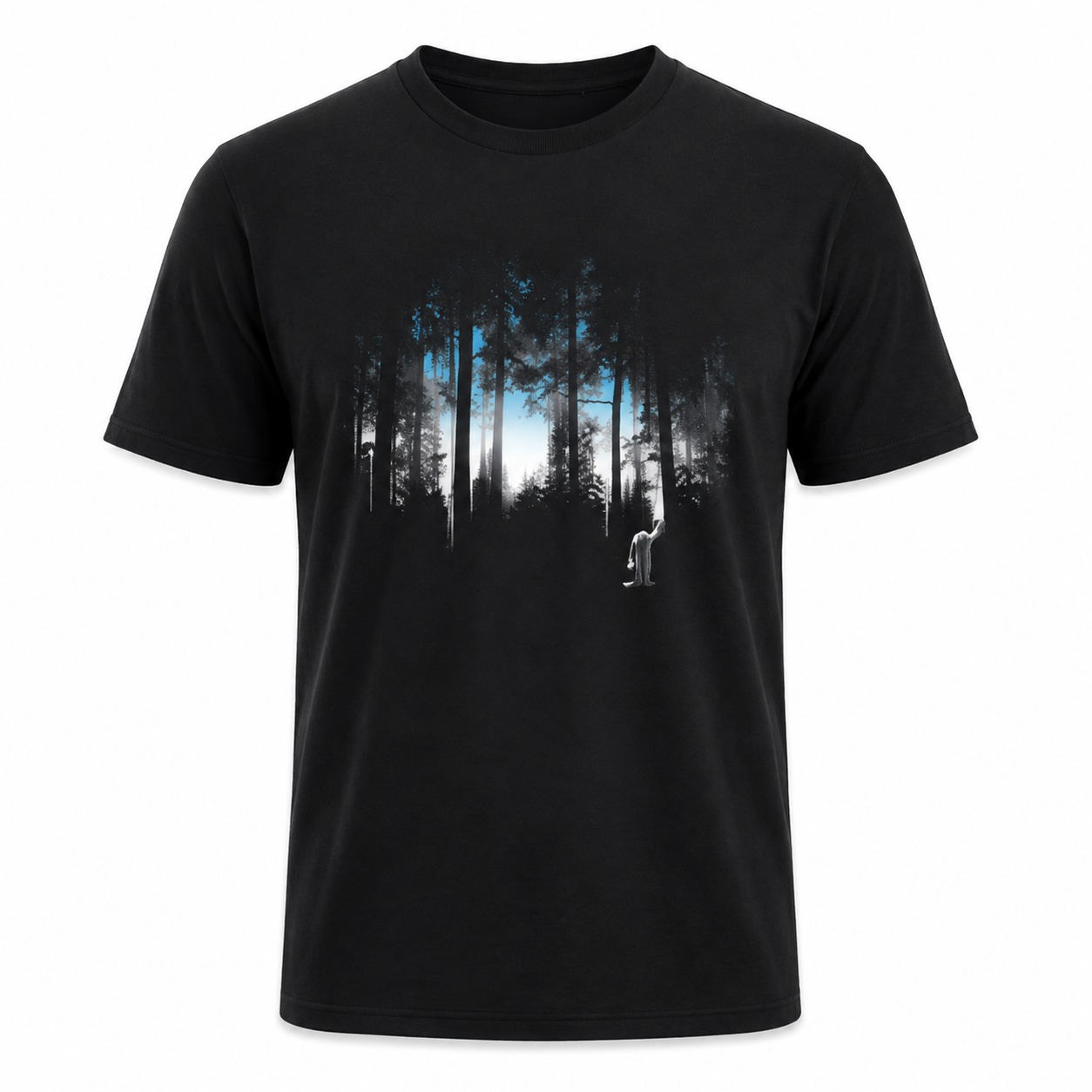 Graphic Printed Tee – Blue Forest